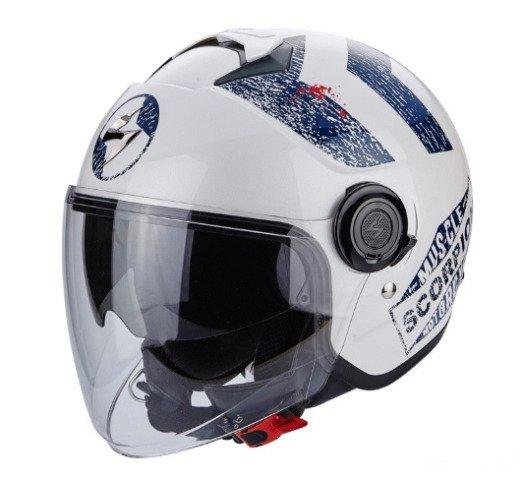 Открытый Шлем Scorpion Exo-City Heritage Белый Син