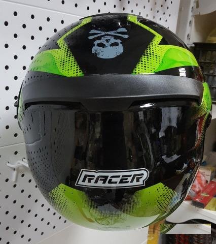 Шлем Racer R210B Black Skull, Bluetooth очки Новый