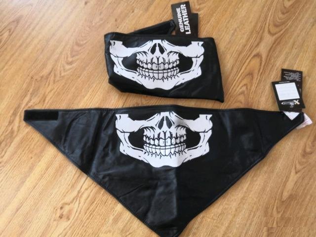 Кожаная Бандана Reflective Skull Face Wrap