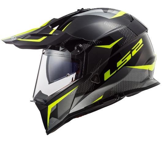 Эндуро Шлем LS2 MX436 Pioneer Ring черно-желтый