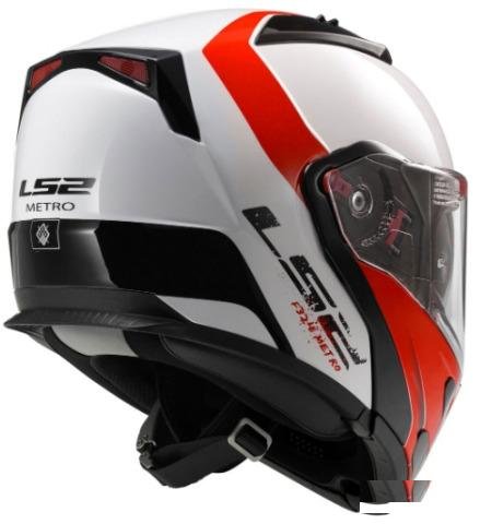 Модуляр Шлем LS2 FF324 Metro Rapid бело-красный