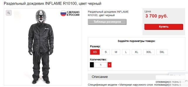 Дождевик Inflame R10100