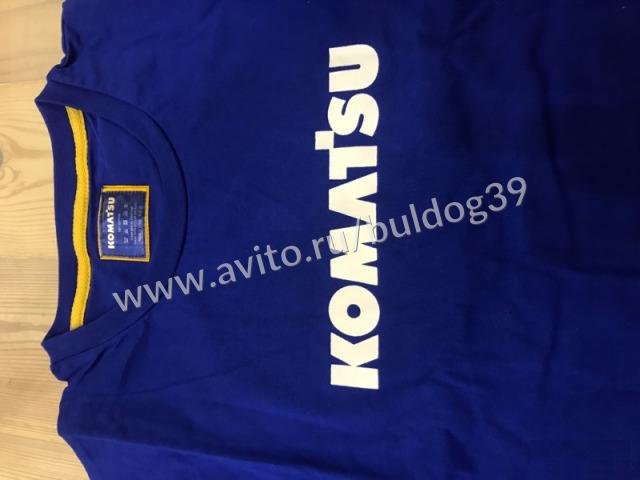 Мужская синяя футболка komatsu