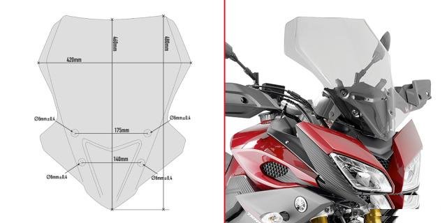 Стекло ветровое Yamaha MT-09 Tracer (15-17)