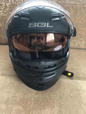 Продам шлем SOL модуляр с обогревом SM-2 black MAT