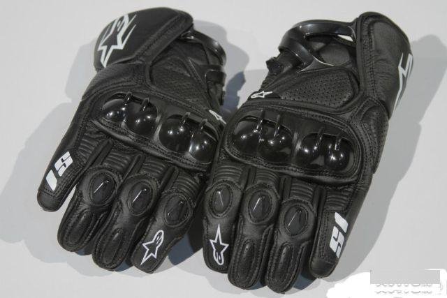 Кожанные перчатки Alpinestars Super M, L, XL черны
