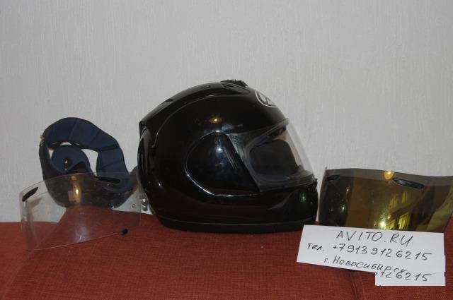 Шлем Arai RX-7 Corsair черный р.L(59-60см) +3визор