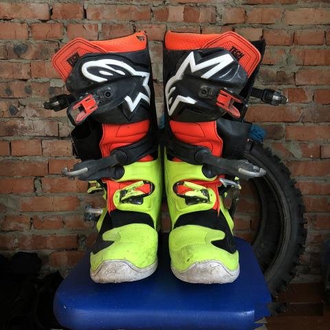 Ботинки Alpinestars Tech 7, Жёлтый-красный-чёрный