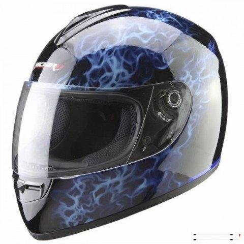 Новый мотошлем Michiru Mi136 Blue Flame, размер XS