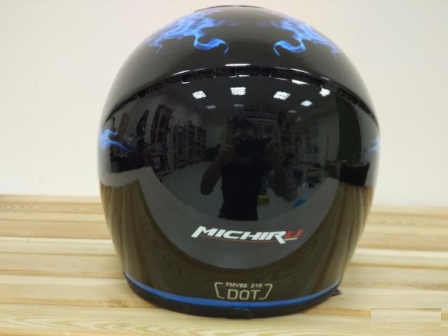 Новый мотошлем Michiru Mi136 Blue Flame, размер XS