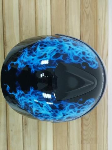 Новый мотошлем Michiru Mi136 Blue Flame, размер XS