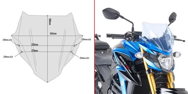 Стекло ветровое Suzuki GSX S750 (17-18)