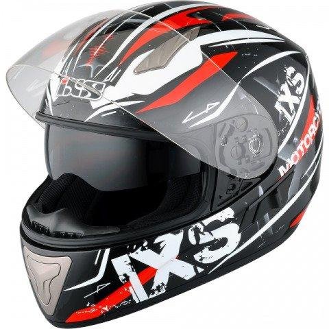 Мотошлем IXS HX1000 Strike черно-красно-белый