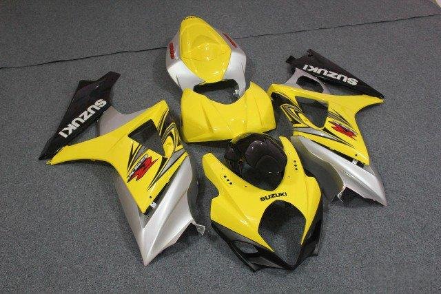 Пластик Suzuki GSX-R1000 2007-2008 Желто-Серый