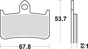 Колодки тормозные заднии Honda CB400 диск. тормоз