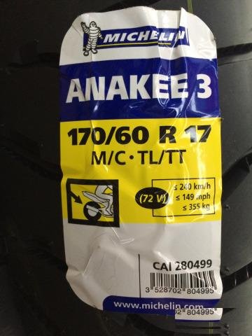 Michelin Anakee 3 170/60-17 72V (новая)