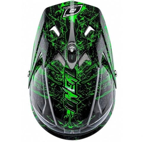 Кроссовый шлем 3Series mercury чёрно-зеленый