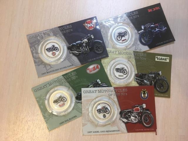 Great Motorcycles Of The 30's - 2 dollars -5 монет
