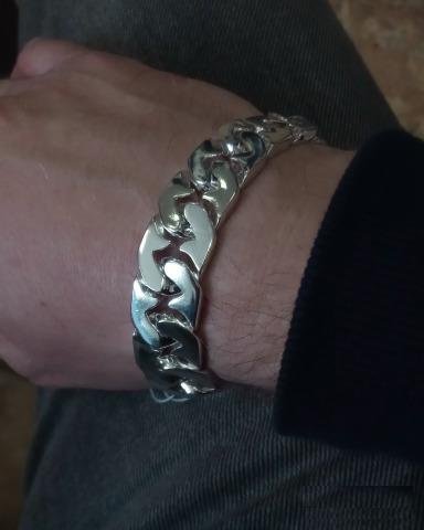 Серебряная браслет, панцирный, 96,2 грм, 22,0 см