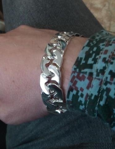 Серебряная браслет, панцирный, 96,2 грм, 22,0 см