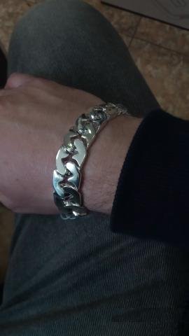 Серебряная браслет, панцирный, 101,8 грм, 23,0 см