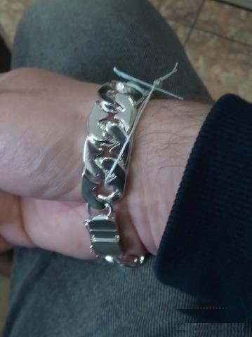 Серебряная браслет, панцирный, 101,8 грм, 23,0 см