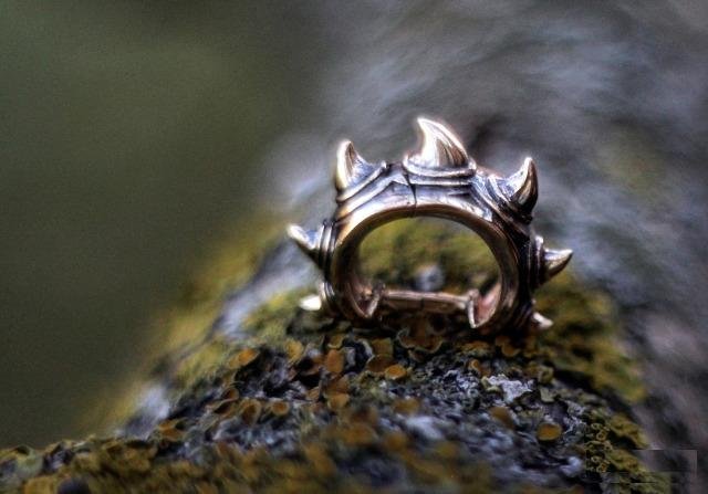 Мужская серьга WarCraft Хвост Дракона. Earring