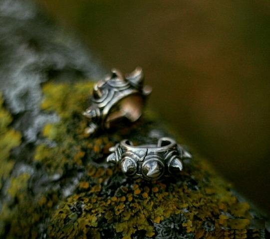 Мужская серьга WarCraft Хвост Дракона. Earring