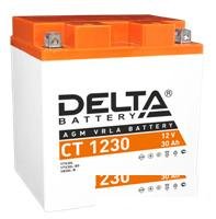 Аккумулятор для мотоцикла, квадроцикла 30а.ч delta