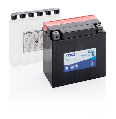 Мото аккумулятор exide ETX9C-BS