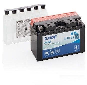 Мото аккумулятор exide ET9B-BS(YT9B-BS)