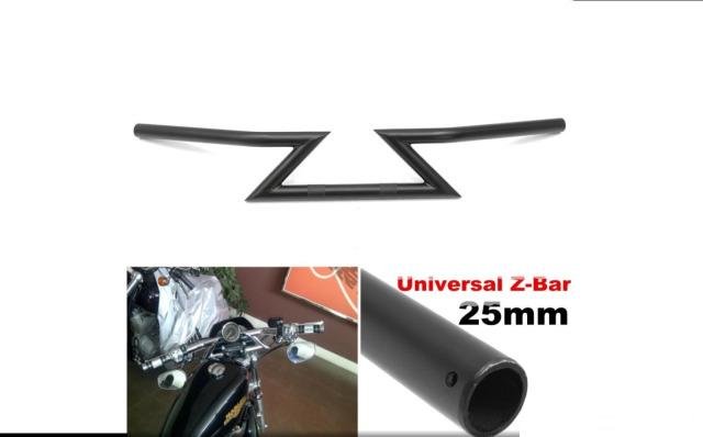 Мото руль z бар мотоцикла Yamaha Honda черный