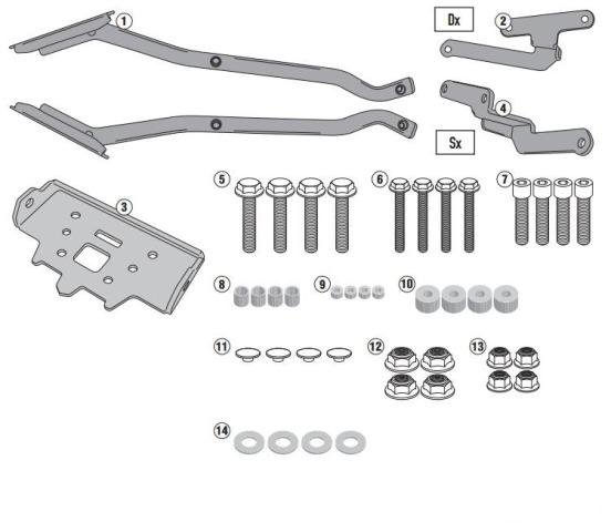 Крепление верхнего кофра Givi 4116FZ