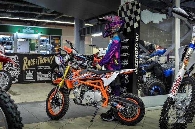 Мотоцикл детский кроссовый Motoland CRF110