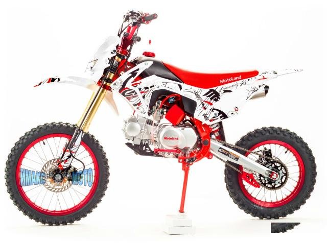 Мотоцикл MotoLand Кросс CRF125 красный