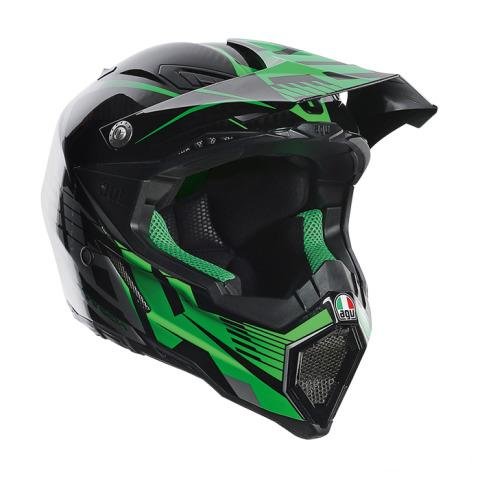 Шлем AGV «AX-8 carbon» carbotech green/grey