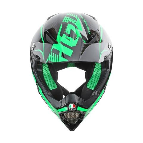 Шлем AGV «AX-8 carbon» carbotech green/grey