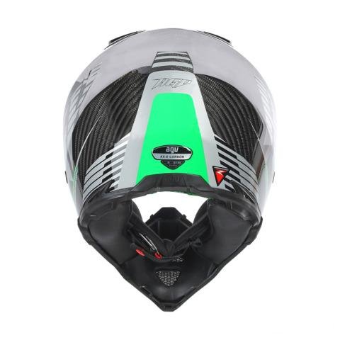Шлем AGV «AX-8 carbon» carbotech green/grey