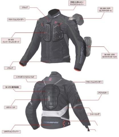 Komine JK-063 titan mesh jacket R-spec