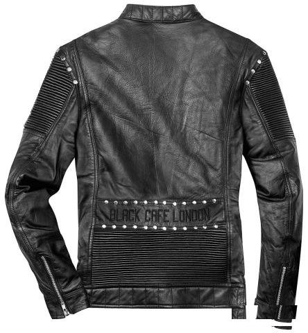 Кожаная мотокуртка Black-Cafe London Milano 2 54рр