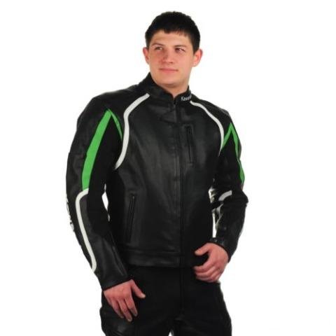 Кожаная мотокуртка kawasaki replica