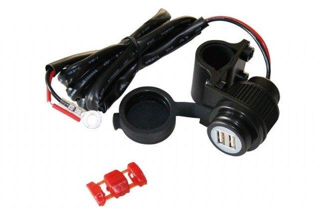 USB зарядка с креплением на руль мотоцикла