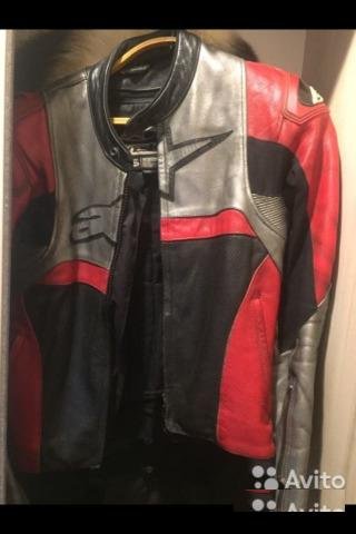 Мотокуртка alpinestars мужская, кожа