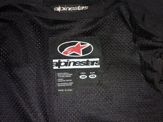 Мото куртка Alpinestars кожаная оригинальная