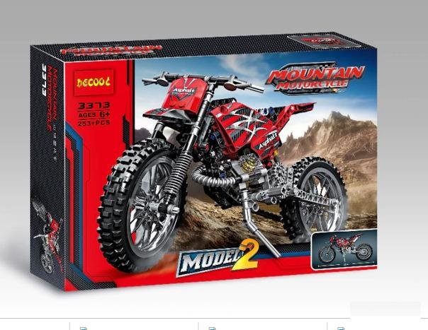 Конструктор Decool Technic 2в1 Мотоцикл 3373