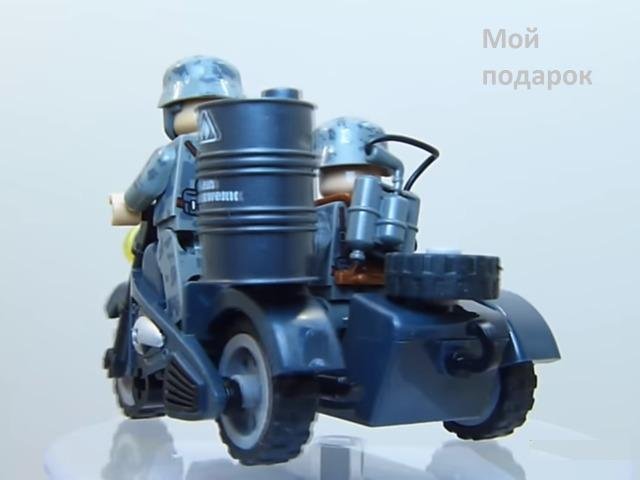 Новые лего WW2: 3 мотоцикла и немцы 6, 8, 10, 12шт
