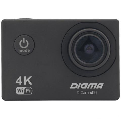 Видеокамера экшн 4K Digma DiCam 400 цвет черный