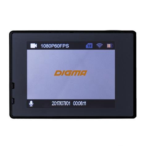 Видеокамера экшн 4K Digma DiCam 400 цвет черный