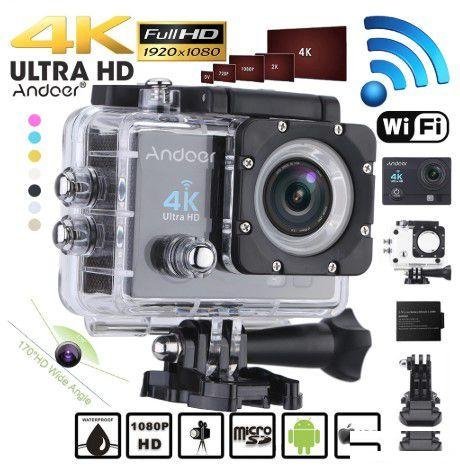 Экшн камера спорт 4K + Wi-FI (бокс+крепление)