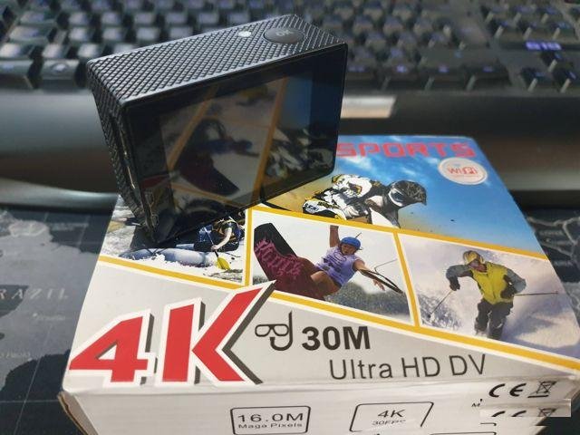 Экшн камера спорт 4K + Wi-FI (бокс+крепление)